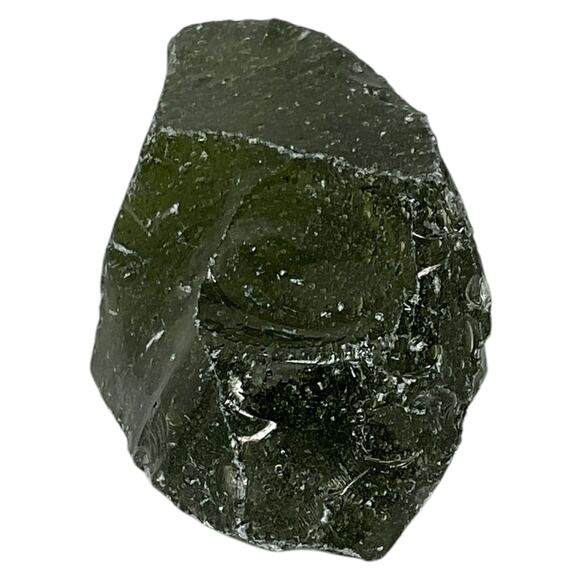 Army Green Translucent Art Glass Cullet Glowing Manganese Slag Glass #5GX84 - Picture 3 of 8